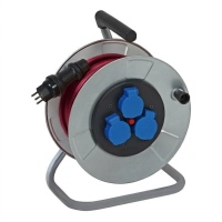 2Q-41PR-33 - Metall Kabelrolle 33m IP55 Pur 3x1.5mm²