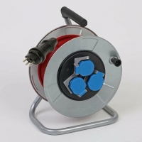 2R-42QS-50 - Metall Kabelrolle 50m IP55 Pur 3x2.5mm²