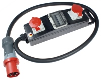 Mobil Hartgummi Verteiler / CEE 63A auf 32A
